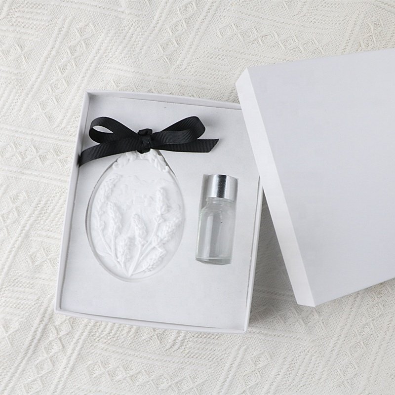 Home Decoration Ceramic Scented Stone Hanging Plaster Aroma Porcelain Flower Fragrance Oil Diffuser Car Wardrobe Air Freshener