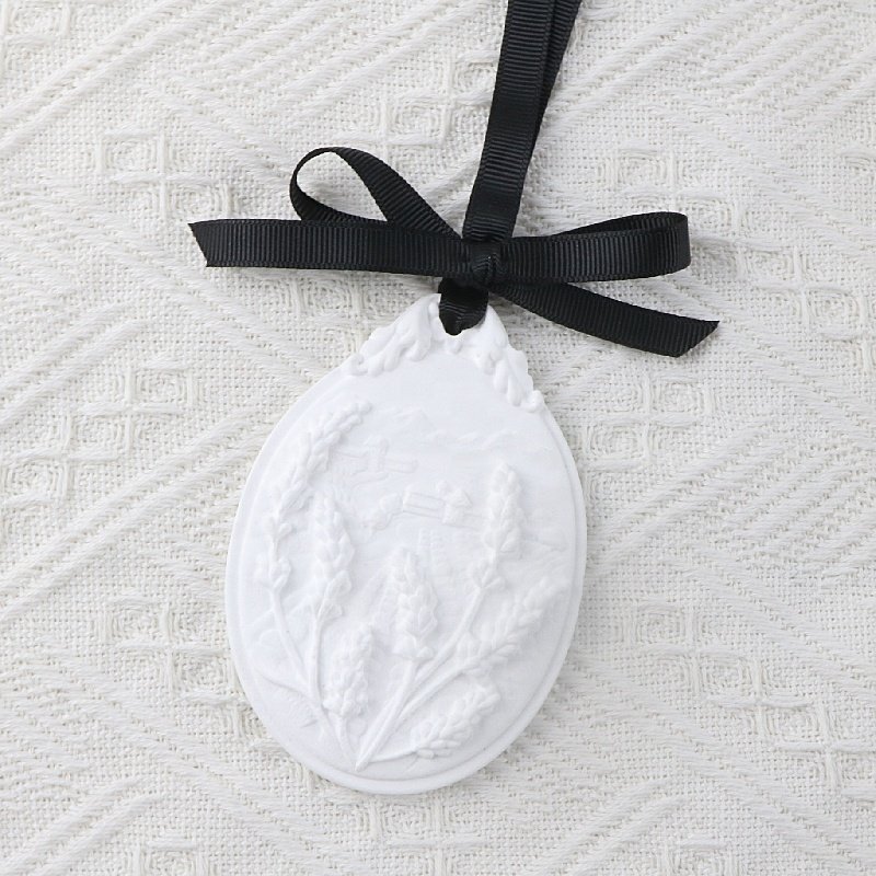Home Decoration Ceramic Scented Stone Hanging Plaster Aroma Porcelain Flower Fragrance Oil Diffuser Car Wardrobe Air Freshener