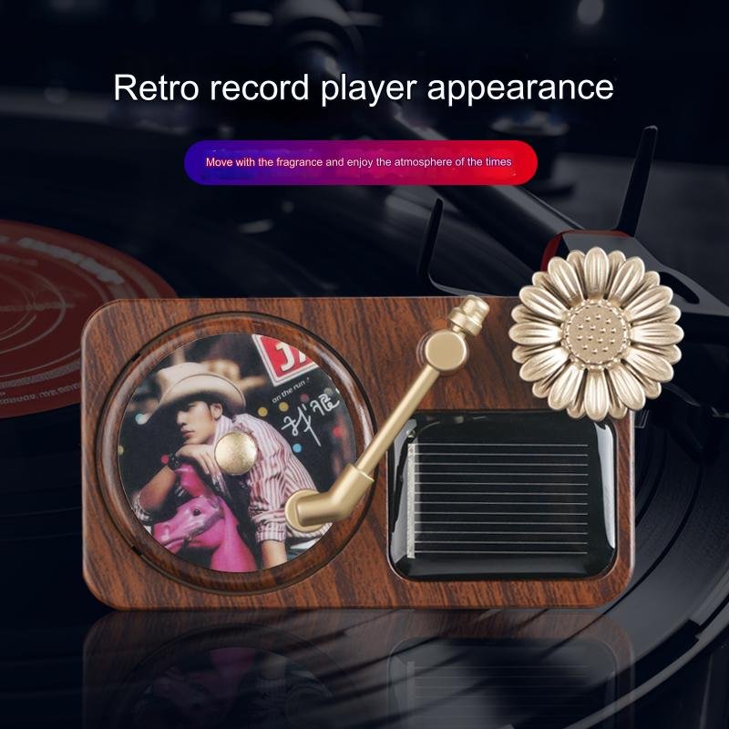 CD Decoration Odor Eliminator Fragrance Diffuser Perfume Turntable Phonograph Mini Retro Vinyl Record Player Car Air Freshener