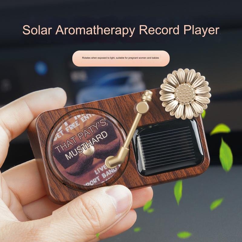 CD Decoration Odor Eliminator Fragrance Diffuser Perfume Turntable Phonograph Mini Retro Vinyl Record Player Car Air Freshener