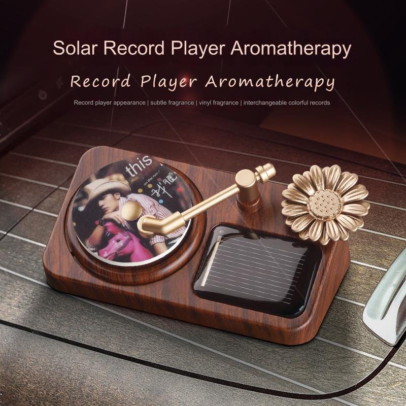 CD Decoration Odor Eliminator Fragrance Diffuser Perfume Turntable Phonograph Mini Retro Vinyl Record Player Car Air Freshener