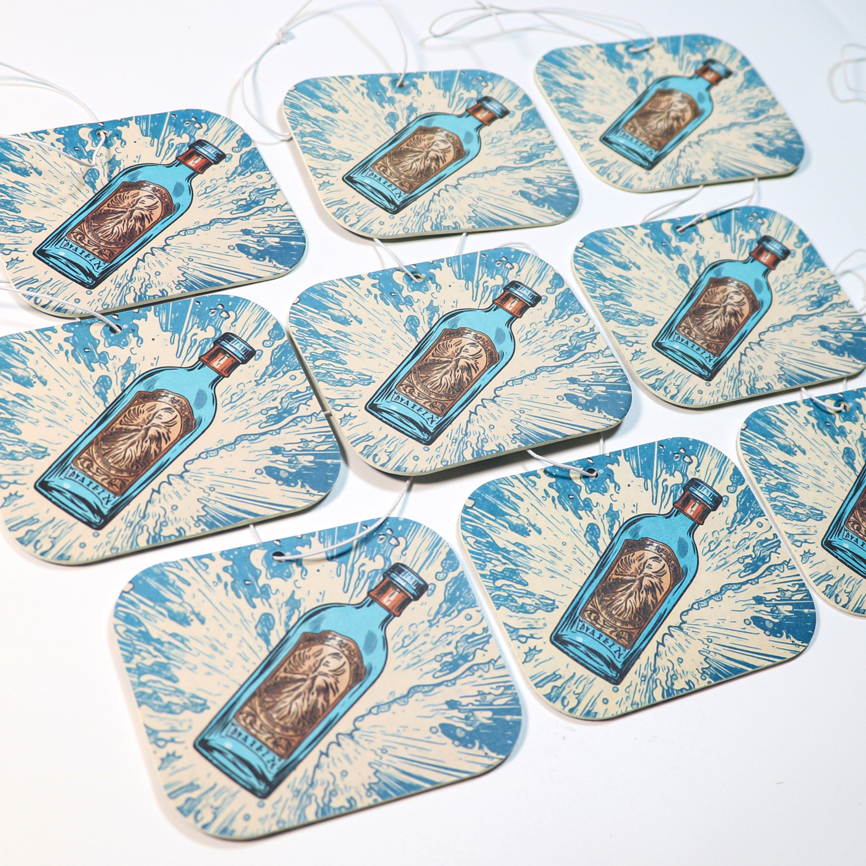 long lasting scent custom design paper car air freshener Different smells Design Aroma Hanging Air Freshener Custom Car Freshie