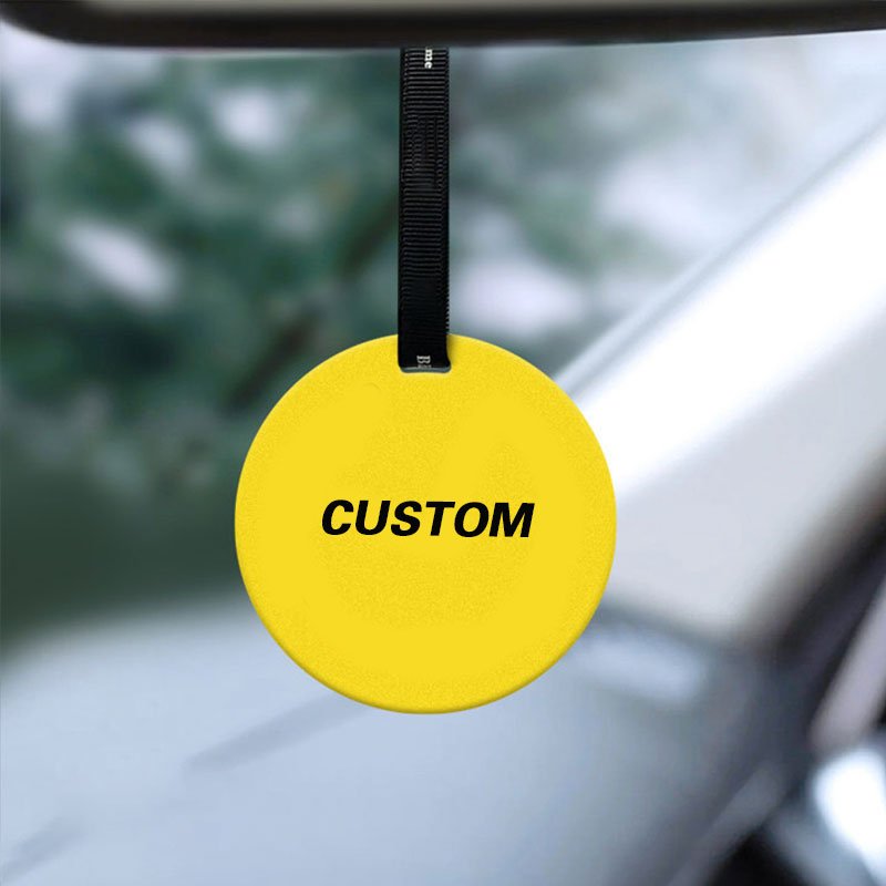 Custom sublimation logo blank deodorant new cards perfume fragrance paper hanging car air freshener