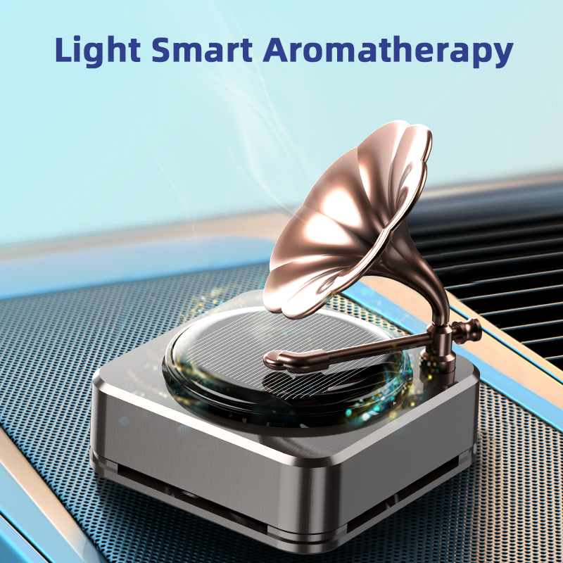 Long-lasting aluminum alloy rotating luxury car air freshener Essential oil car diffuser perfume