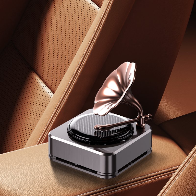 Long-lasting aluminum alloy rotating luxury car air freshener Essential oil car diffuser perfume