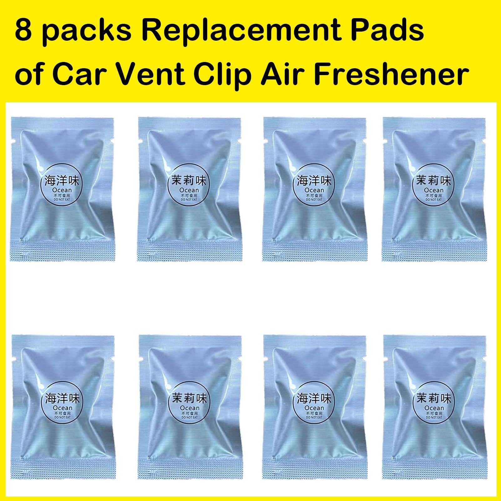C0999 8pcs Car Air Fresheners Solid Fragrance Replacement Pad Air Outlet Vent Fresheners Refill Car Perfume Aromatherapy tablets