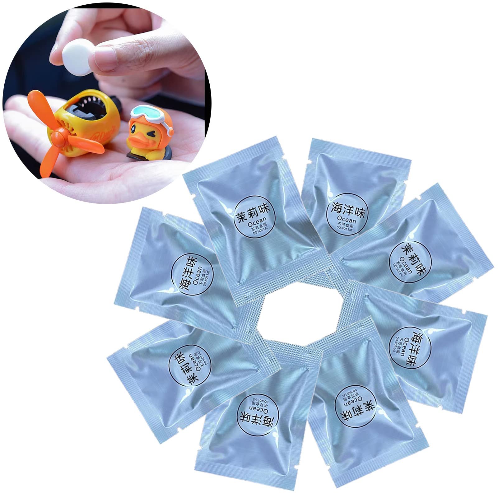 C0999 8pcs Car Air Fresheners Solid Fragrance Replacement Pad Air Outlet Vent Fresheners Refill Car Perfume Aromatherapy tablets