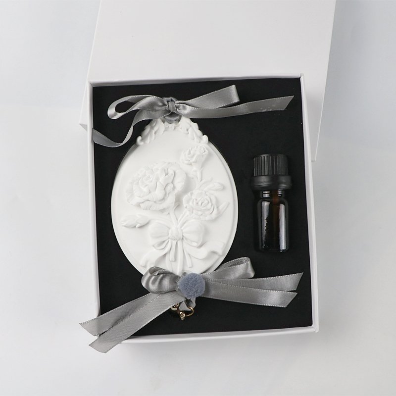 Factory Wholesale Car Wardrobe Air Freshener Decoration Scented Ceramic Flower Fragrance Aroma Porcelain Essential Oil Diffuser