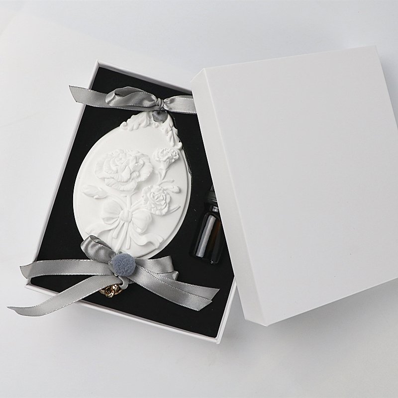 Factory Wholesale Car Wardrobe Air Freshener Decoration Scented Ceramic Flower Fragrance Aroma Porcelain Essential Oil Diffuser
