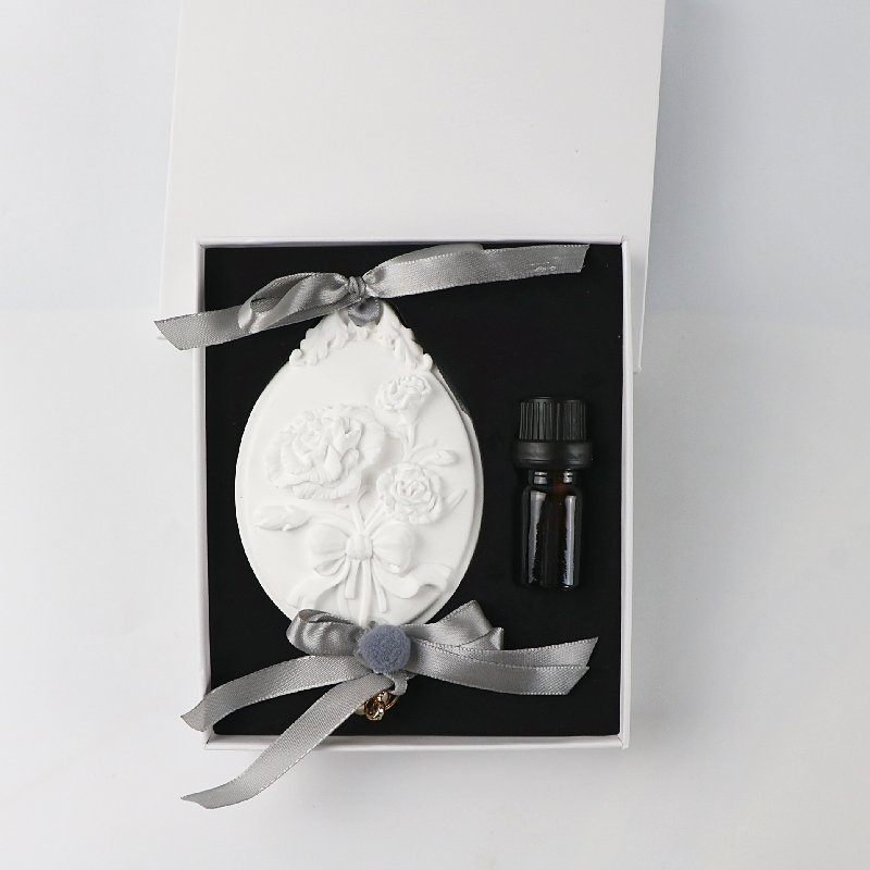 Factory Wholesale Car Wardrobe Air Freshener Decoration Scented Ceramic Flower Fragrance Aroma Porcelain Essential Oil Diffuser