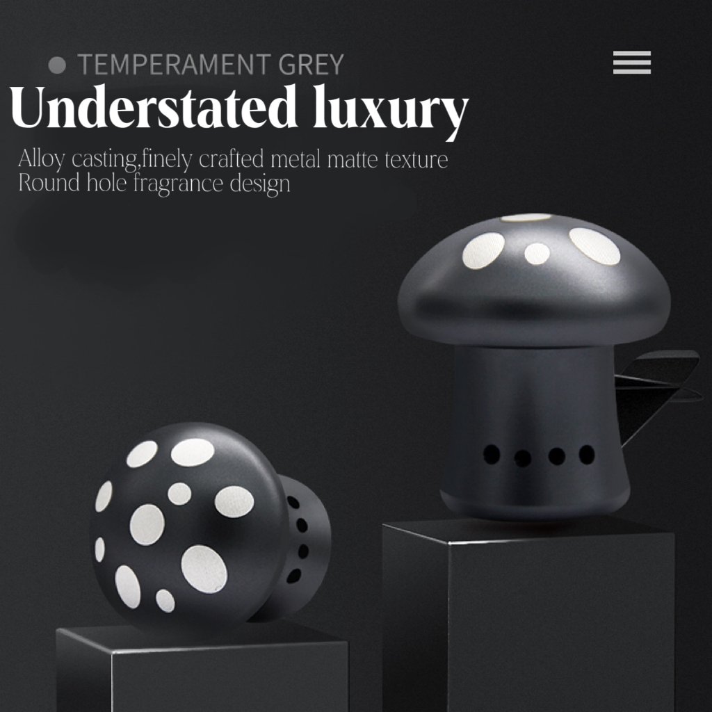 Customized Mini Mushroom Shaped Car Car Freshener Vent Clip Aroma Stone Diffuser Air Freshener Diffuser Fragrant Stone