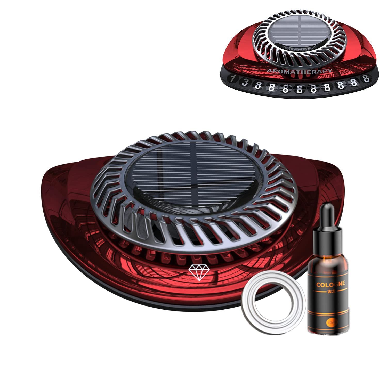 Solar aromatherapy machine intelligent high-end durable light fragrance deodorant car accessories