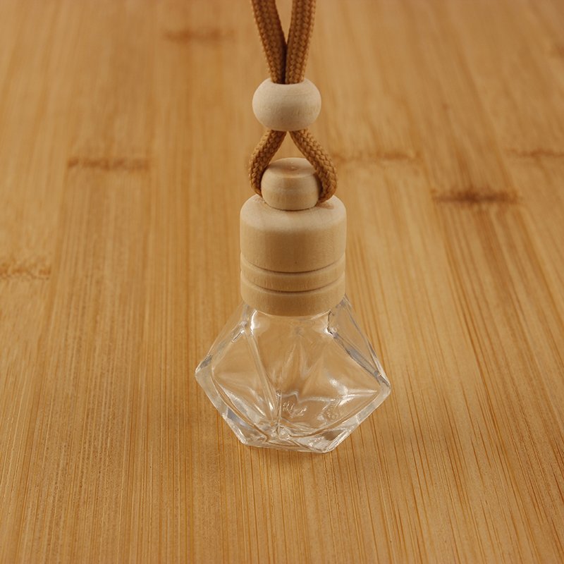 High-End Two-Line Car Perfume Bottle Pendant Transparent Empty Car Pendant with Liquid Wholesale Manufacturer
