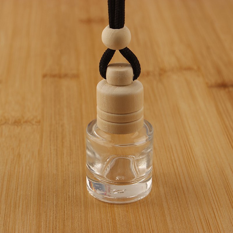 High-End Two-Line Car Perfume Bottle Pendant Transparent Empty Car Pendant with Liquid Wholesale Manufacturer