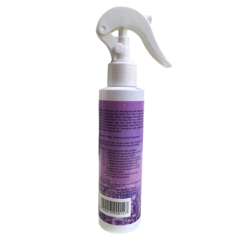 Eco-friendly OEM Private Label Lavender Deodorizer Air Freshener Spray Bottle Car Home Bedroom Office Removes Pet Smell
