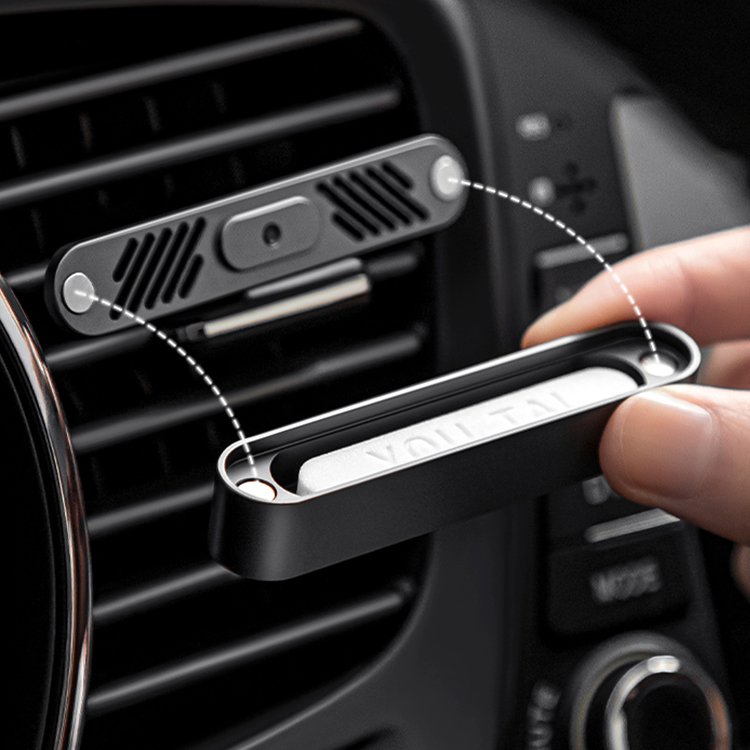 Wholesale custom design aluminium alloy car air freshener Different smells custom air freshener car with logo