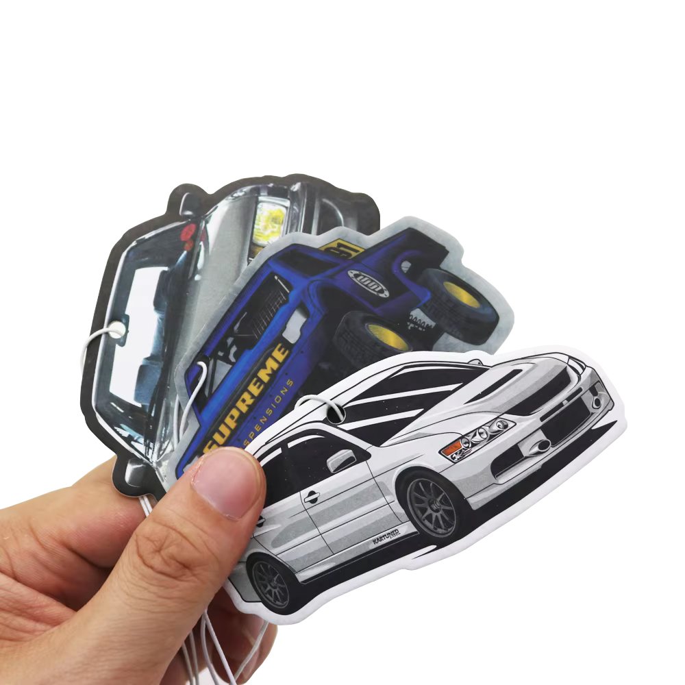 Luxury Car Scents Hanging Air Freshener Fragrance Perfume Aroma Scented Car Air Freshener Paper Custom Logo