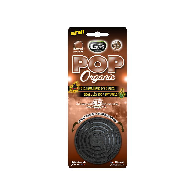 GS27 Premium Organic Coffee Air Freshener Clip-on Solid Metal Car Perfume with French Fragrance Vent & Home Placement DEOCAR POP