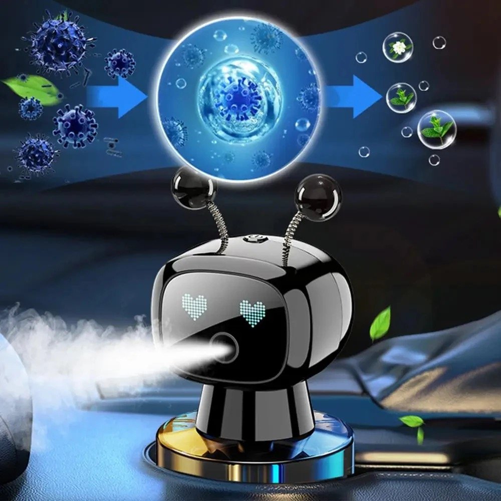 Creative intelligent robot aromatherapy automatic spray long-lasting fragrance machine car aromatherapy