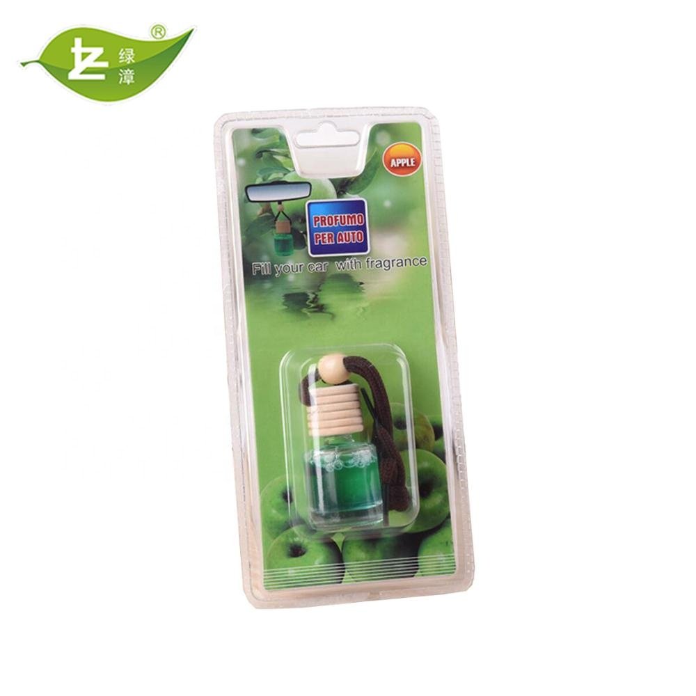 Factory direct car smell Custom logo glass bottle hanging car perfume with air freshener