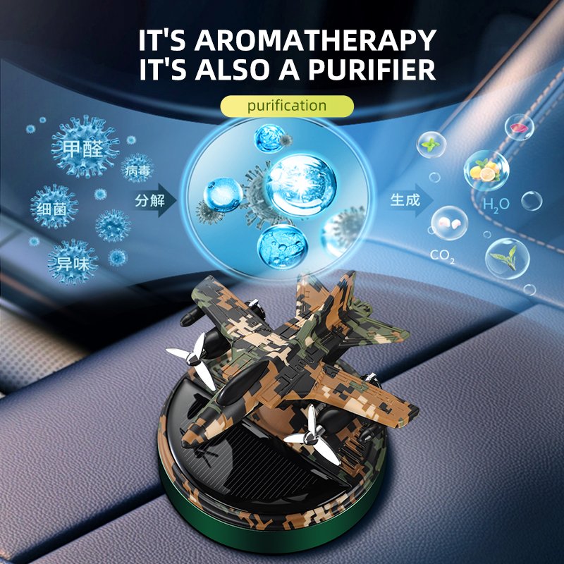 Center Console car solar fighter propeller flavorin Dashboard car Air Freshener With Vanilla Perfumes