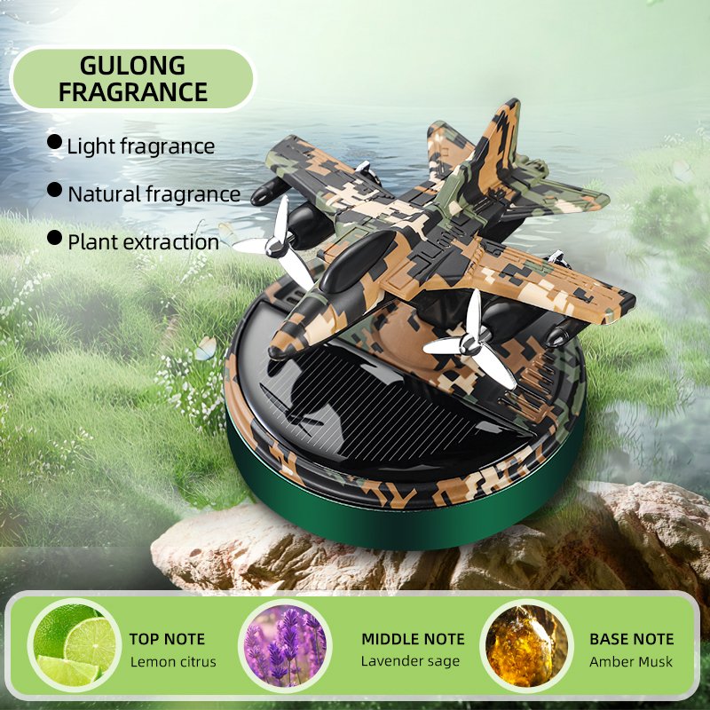 Center Console car solar fighter propeller flavorin Dashboard car Air Freshener With Vanilla Perfumes