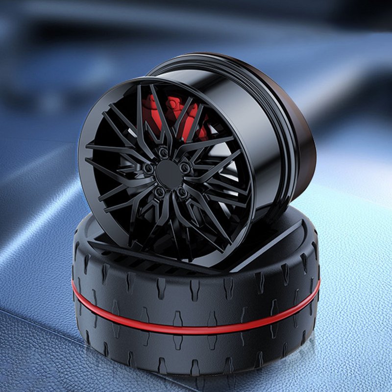 Car Aromatherapy Solar Powered Flying Wheel Hub Fragrance Ornaments Air Freshener To Remove Odor Car Perfume Interior Accessorie