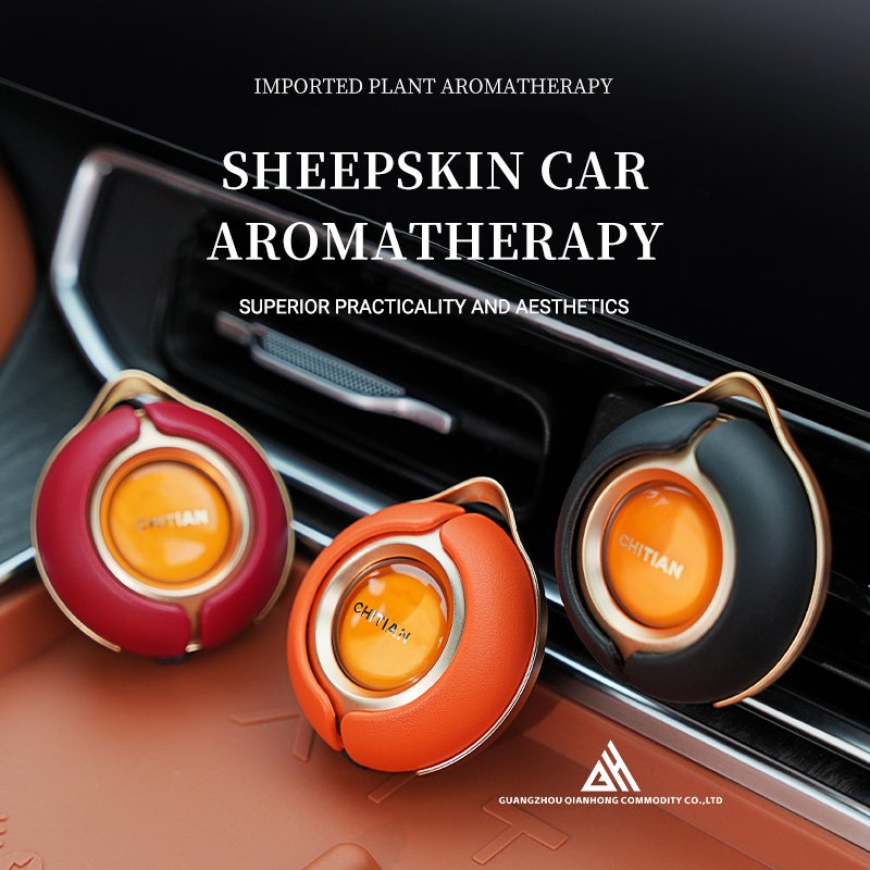 Custom Logo Luxury Car Air Freshener Sheepskin Metal Air Purifier Stick Pattern Gel Type Air Conditioning Outlet Car Perfume