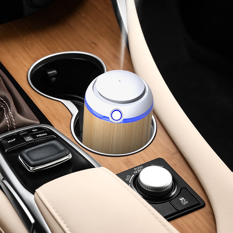 SCENTCARES Long Lasting Car Fresheners No Leakage,Mini Portable Mute Rechargeable Car Diffuser,Smart Car Air Fresheners