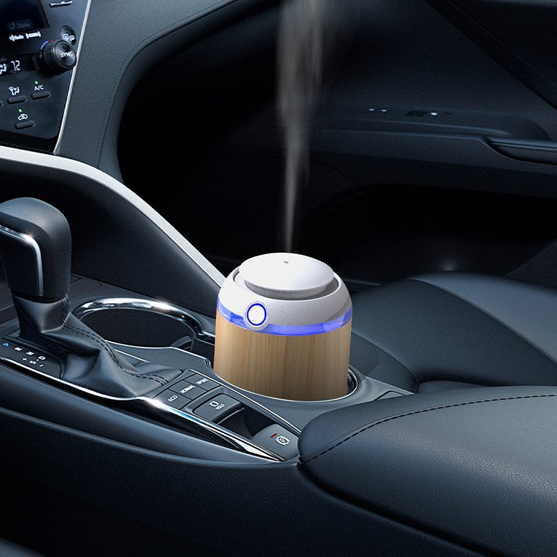 SCENTCARES Long Lasting Car Fresheners No Leakage,Mini Portable Mute Rechargeable Car Diffuser,Smart Car Air Fresheners