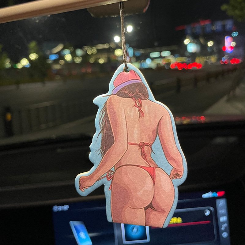 High Quality Manufacturer Custom Print Hanging Mirror Air Freshener Novelty Cotton Paper For Car Logo