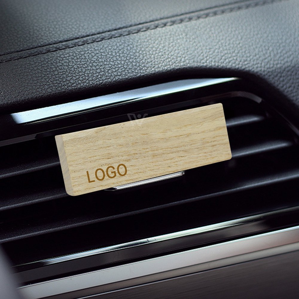 Custom Car Air Freshener Wood Block Car Air Freshener Wooden Car Scent Essential Oil Diffuser
