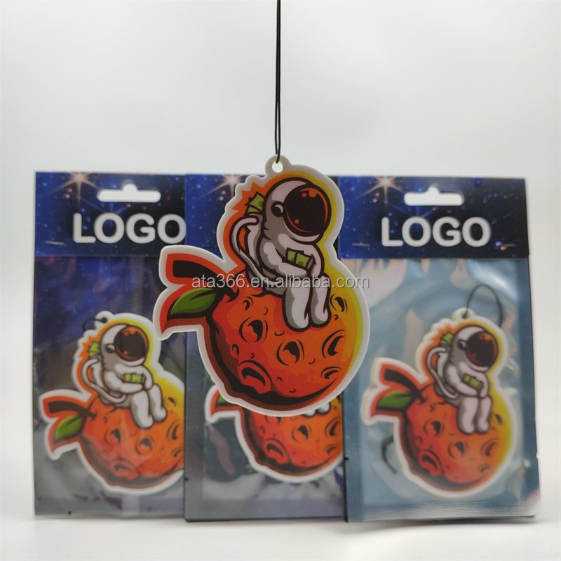 9 Bulk Paper Car Hanging Air Freshener Perfume Vent Clip with Customized Logo Design for Car Auto Home Fragrance