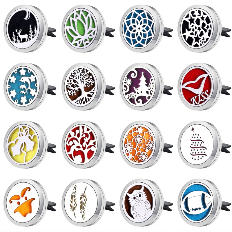 Fashion Can open Alloy Automotive Interior Aromatherapy Air Outlet Perfume Essential Oil Car Diffuser