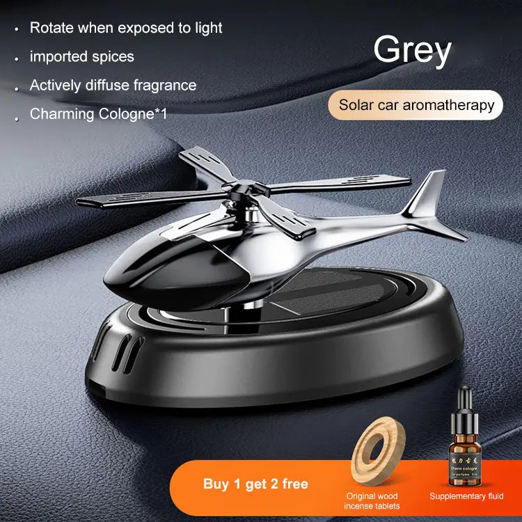 Rotation perfume diffuser scents for car automatic fragrance dispersion car solar aroma sprayer ornament