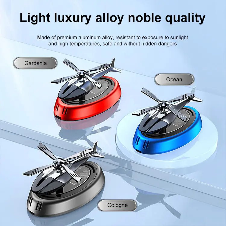 Rotation perfume diffuser scents for car automatic fragrance dispersion car solar aroma sprayer ornament