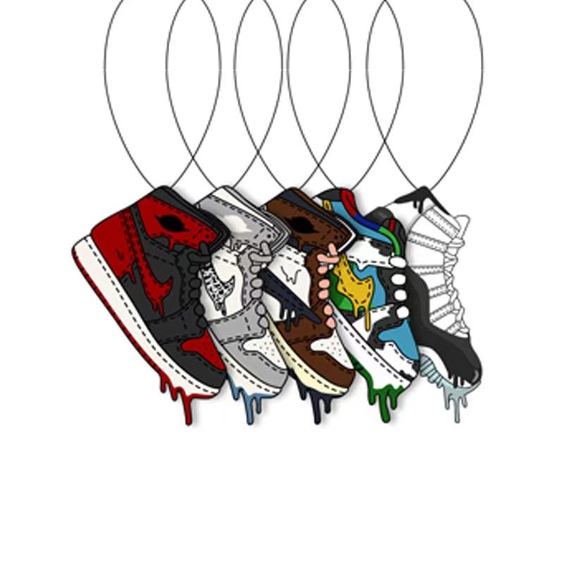 Hot Selling Cool Car Aromatherapy Tablet Fashionable Sports Shoes Inspired Solid Paper Perfume Pendent Flavoring Car Freshener
