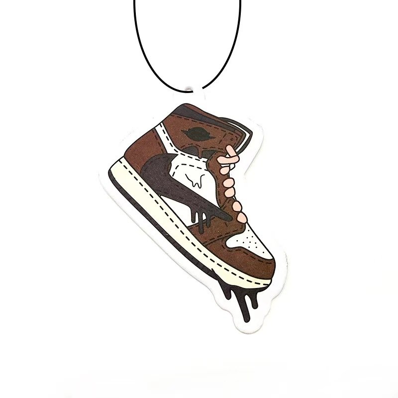 Hot Selling Cool Car Aromatherapy Tablet Fashionable Sports Shoes Inspired Solid Paper Perfume Pendent Flavoring Car Freshener