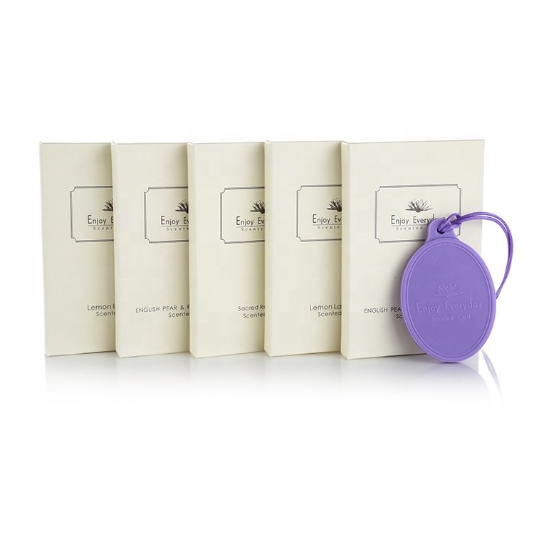 Promotional fragrance pods scented plastic cards customized Non-toxic eco-friendly perfume car hanging air freshener