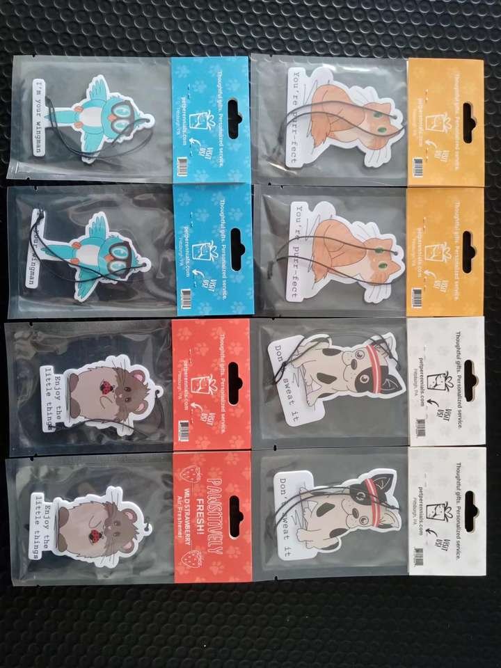 Custom Personalized die cut long lasting car air fresheners with custom card head package