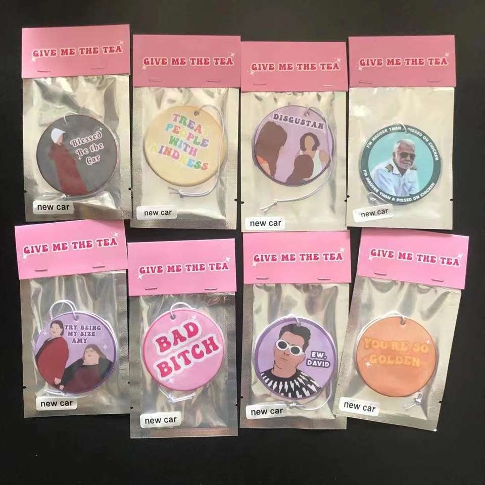 Custom Personalized die cut long lasting car air fresheners with custom card head package