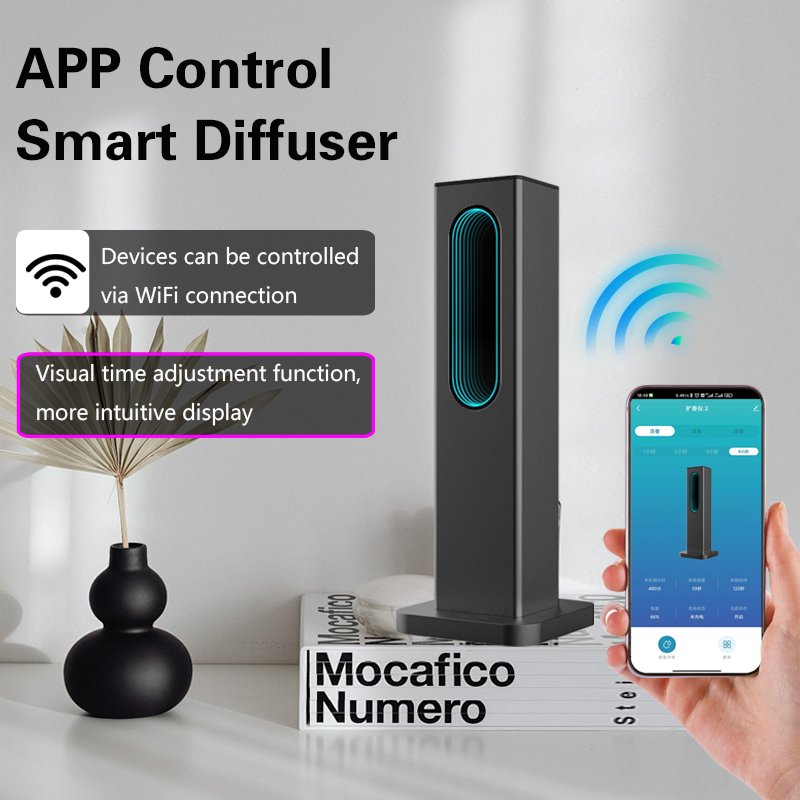 Smart-Life App Control Intelligence Home Waterless Rechargeable Oil Aroma Diffusers Home Commerical Aromatherapy Air Purifier