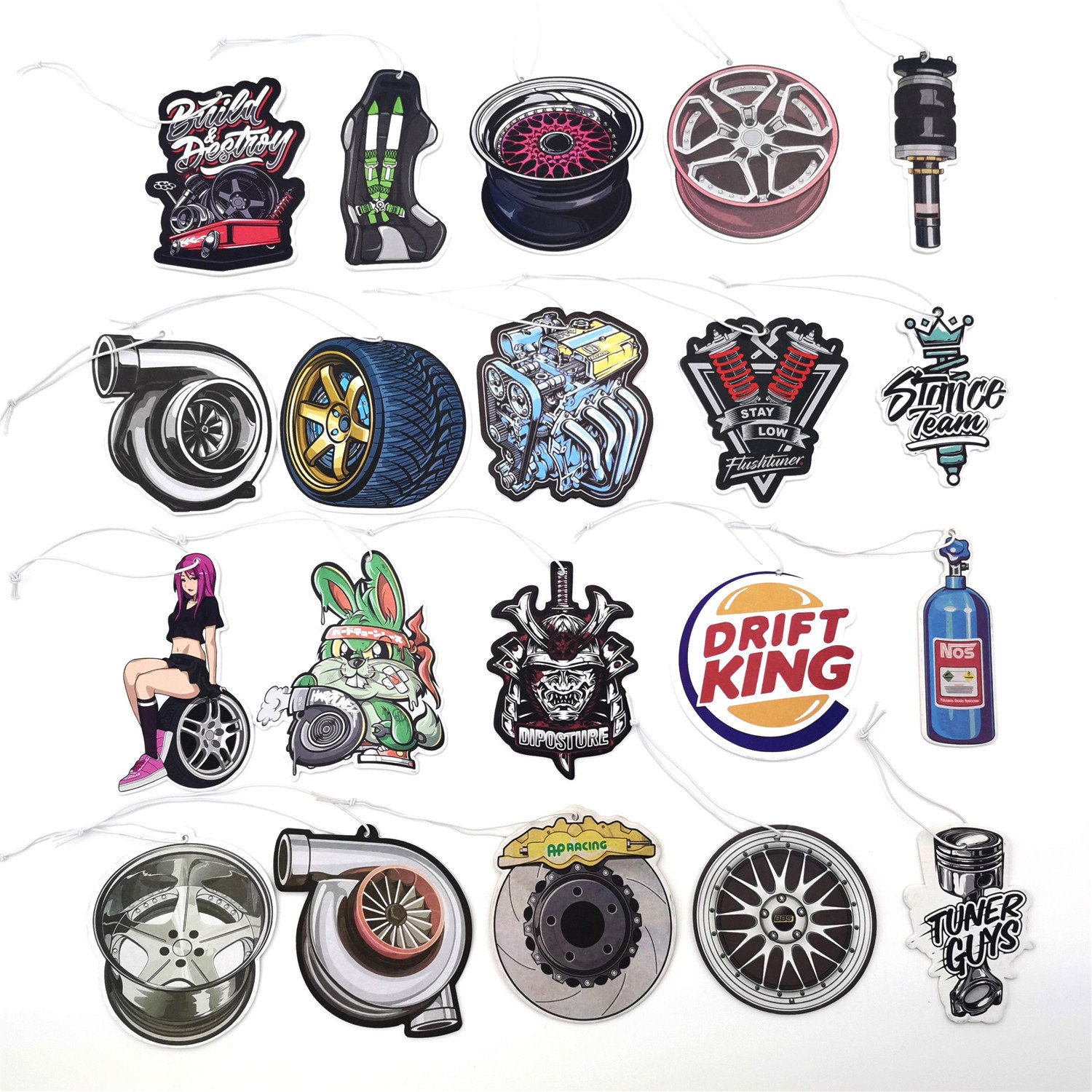 Factory Direct high-quality JDM Paper Card Perfume Car Accessories Hanging Air freshener Custom Logo JDM Gifts