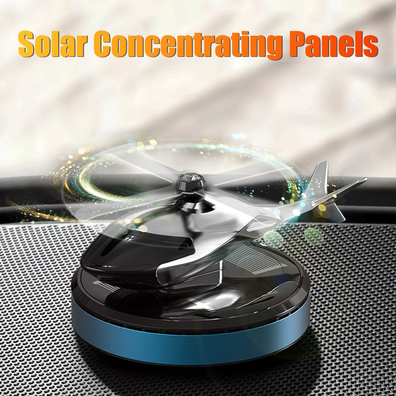 Decoration solar rotating car aircraft Aromatherapy wholesale creative helicopter car Aromatherapy car perfume