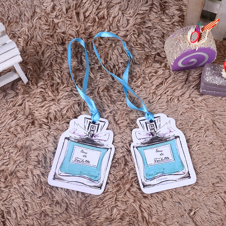 Best Selling Custom Brand Perfume Bottle Designs Long Lasting Smell Paper Car Air Freshener