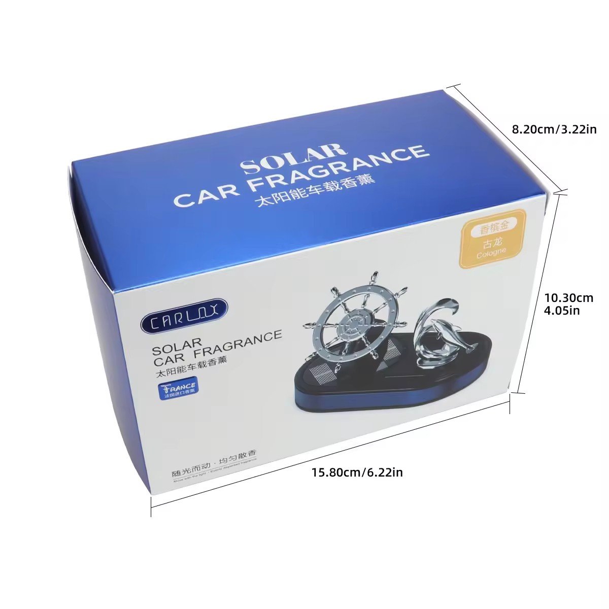 Wholesale solar energy scents natural essential oil rotating perfume car dashboard healthy fragrance for car