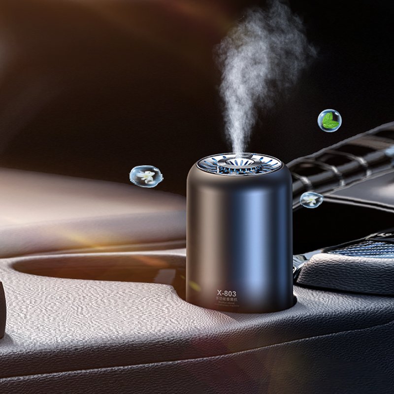 2023 New USB Aroma Oil Diffuser Aromatherapy Cool Mist Mini Humidifier Air Purifier 4 Control Mode Led Light for Luxury Car Oem