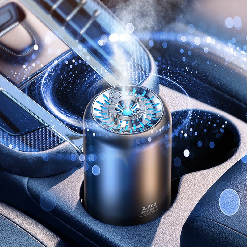 2023 New USB Aroma Oil Diffuser Aromatherapy Cool Mist Mini Humidifier Air Purifier 4 Control Mode Led Light for Luxury Car Oem