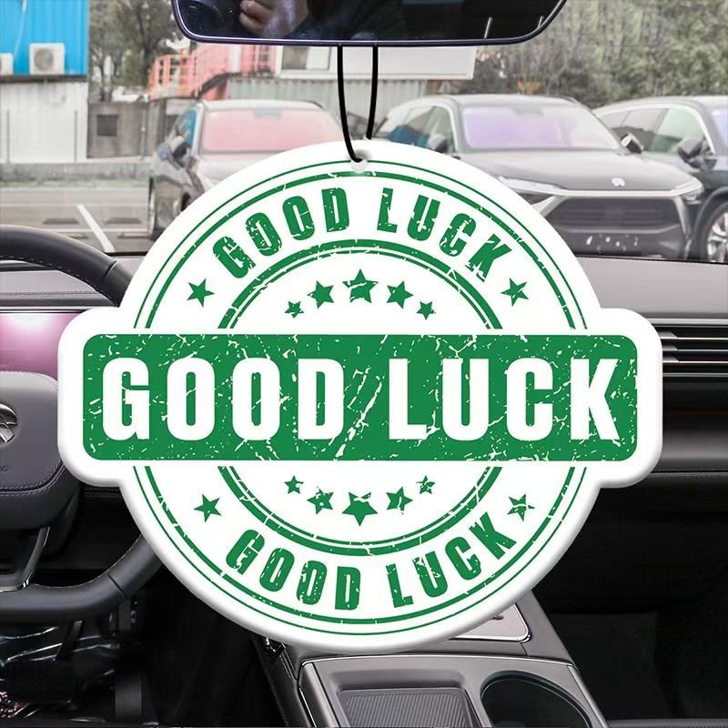 Custom selling good luck sign English letter car air freshener