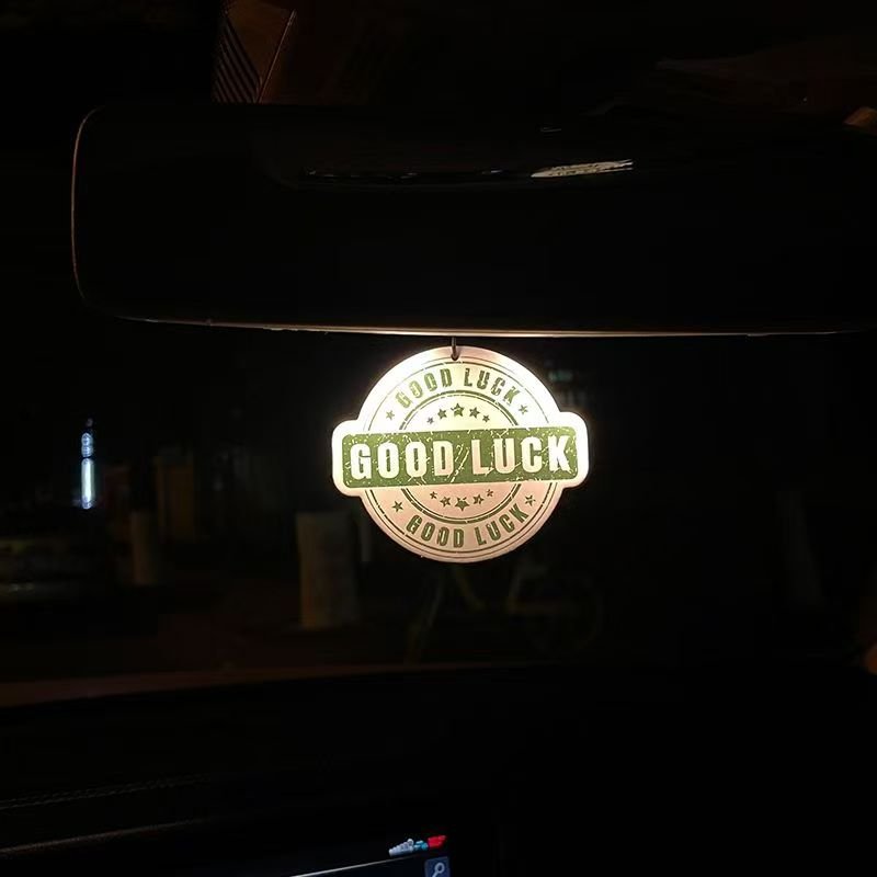 Custom selling good luck sign English letter car air freshener